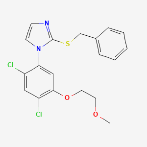 2-(benzylsulfanyl)-1-[2,4-dichloro-5-(2-methoxyethoxy)phenyl]-1H-imidazole