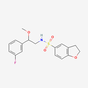molecular formula C17H18FNO4S B2466257 N-(2-(3-fluorophenyl)-2-methoxyethyl)-2,3-dihydrobenzofuran-5-sulfonamide CAS No. 1797897-00-7