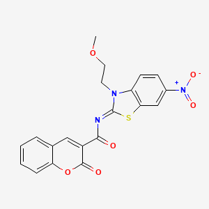 (Z)-N-(3-(2-methoxyethyl)-6-nitrobenzo[d]thiazol-2(3H)-ylidene)-2-oxo-2H-chromene-3-carboxamide