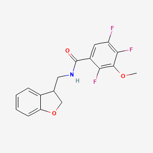 molecular formula C17H14F3NO3 B2466265 N-[(2,3-dihydro-1-benzofuran-3-yl)methyl]-2,4,5-trifluoro-3-methoxybenzamide CAS No. 2097893-35-9
