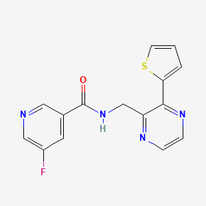 5-fluoro-N-((3-(thiophen-2-yl)pyrazin-2-yl)methyl)nicotinamide