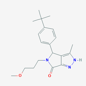molecular formula C20H27N3O2 B246627 4-(4-tert-butylphenyl)-5-(3-methoxypropyl)-3-methyl-4,5-dihydropyrrolo[3,4-c]pyrazol-6(1H)-one 