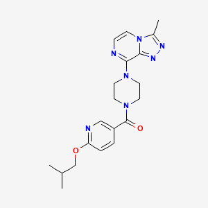 molecular formula C20H25N7O2 B2466278 (6-异丁氧基吡啶-3-基)(4-(3-甲基-[1,2,4]三唑并[4,3-a]嘧啶-8-基)哌嗪-1-基)甲苯酮 CAS No. 2034417-86-0