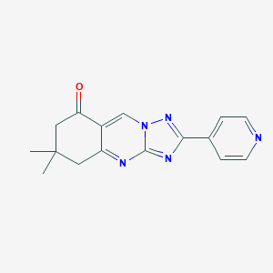 molecular formula C16H15N5O B246628 6,6-dimethyl-2-(4-pyridinyl)-6,7-dihydro[1,2,4]triazolo[5,1-b]quinazolin-8(5H)-one 