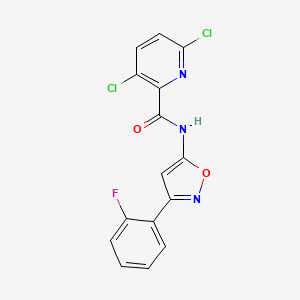 3,6-dichloro-N-[3-(2-fluorophenyl)-1,2-oxazol-5-yl]pyridine-2-carboxamide