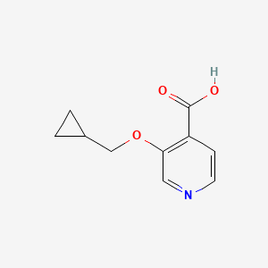 molecular formula C10H11NO3 B2466283 3-(环丙基甲氧基)异烟酸 CAS No. 1504949-03-4