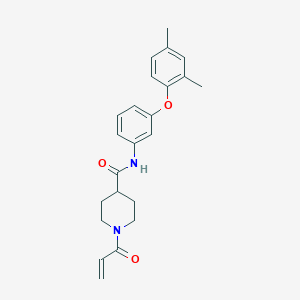 molecular formula C23H26N2O3 B2466286 N-[3-(2,4-Dimethylphenoxy)phenyl]-1-prop-2-enoylpiperidine-4-carboxamide CAS No. 2361821-50-1
