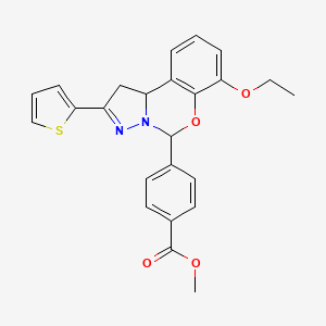 Methyl 4-(7-ethoxy-2-thien-2-yl-1,10b-dihydropyrazolo[1,5-c][1,3]benzoxazin-5-yl)benzoate