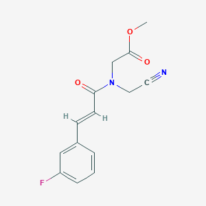 Methyl 2-[cyanomethyl-[(E)-3-(3-fluorophenyl)prop-2-enoyl]amino]acetate
