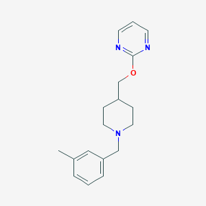 2-[[1-[(3-Methylphenyl)methyl]piperidin-4-yl]methoxy]pyrimidine