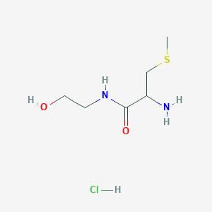 2-Amino-N-(2-hydroxyethyl)-3-methylsulfanylpropanamide;hydrochloride