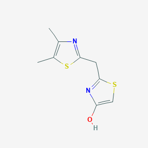 molecular formula C9H10N2OS2 B2466303 2-[(4,5-Dimethyl-1,3-thiazol-2-yl)methyl]-1,3-thiazol-4-ol CAS No. 860651-49-6