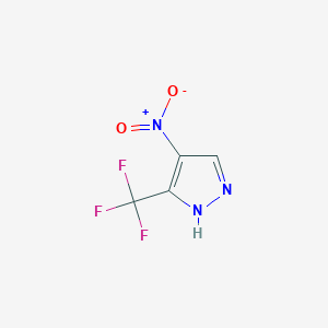 molecular formula C4H2F3N3O2 B2466309 4-硝基-5-(三氟甲基)-1H-吡唑 CAS No. 1046462-99-0
