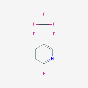 molecular formula C7H3F6N B2466320 2-Fluoro-5-(1,1,2,2,2-pentafluoroethyl)pyridine CAS No. 2445793-14-4