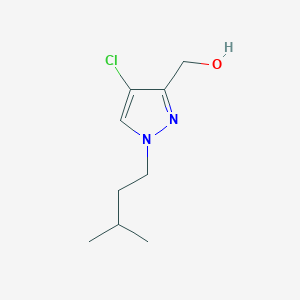 molecular formula C9H15ClN2O B2466324 [4-Chloro-1-(3-methylbutyl)-1H-pyrazol-3-yl]methanol CAS No. 2101195-46-2