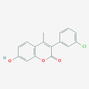 molecular formula C16H11ClO3 B2466326 3-(3-Chlorophenyl)-7-hydroxy-4-methylchromen-2-one CAS No. 23800-94-4