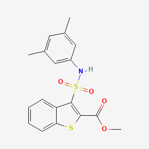 molecular formula C18H17NO4S2 B2466334 3-[(3,5-二甲苯基)磺酰氨基]-1-苯并噻吩-2-甲酸甲酯 CAS No. 899725-18-9