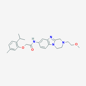 2-(2-isopropyl-5-methylphenoxy)-N-[2-(2-methoxyethyl)-1,2,3,4-tetrahydropyrazino[1,2-a]benzimidazol-8-yl]acetamide