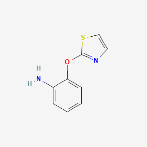 molecular formula C9H8N2OS B2466345 2-(1,3-Thiazol-2-yloxy)aniline CAS No. 98320-72-0