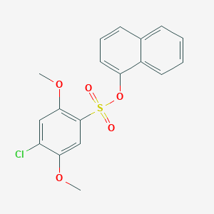 molecular formula C18H15ClO5S B2466346 萘-1-基 4-氯-2,5-二甲氧基苯-1-磺酸盐 CAS No. 2361880-64-8