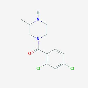 molecular formula C12H14Cl2N2O B2466358 1-(2,4-Dichlorobenzoyl)-3-methylpiperazine CAS No. 1240575-04-5