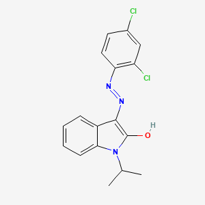 molecular formula C17H15Cl2N3O B2466360 1-isopropyl-1H-indole-2,3-dione 3-[N-(2,4-dichlorophenyl)hydrazone] CAS No. 320422-20-6