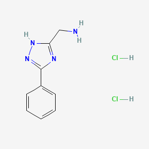 molecular formula C9H12Cl2N4 B2466367 (5-Phenyl-4H-1,2,4-Triazol-3-Yl)Methanamine Dihydrochloride CAS No. 1337882-06-0