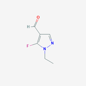 molecular formula C6H7FN2O B2466378 1-Ethyl-5-fluoro-1H-pyrazole-4-carbaldehyde CAS No. 1429418-45-0