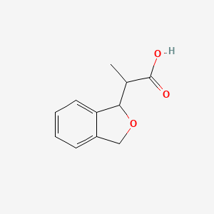 molecular formula C11H12O3 B2466385 2-(1,3-Dihydro-2-benzofuran-1-yl)propanoic acid CAS No. 2248282-52-0