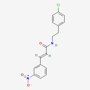 molecular formula C17H15ClN2O3 B2466397 (2E)-N-[2-(4-chlorophenyl)ethyl]-3-(3-nitrophenyl)prop-2-enamide CAS No. 301194-62-7