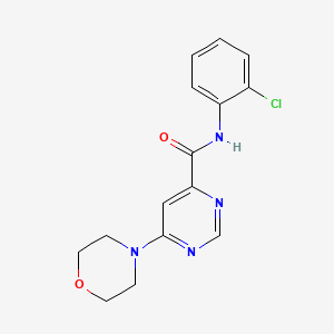 molecular formula C15H15ClN4O2 B2466398 N-(2-氯苯基)-6-吗啉并嘧啶-4-甲酰胺 CAS No. 1901059-20-8