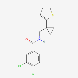 molecular formula C15H13Cl2NOS B2466408 3,4-二氯-N-((1-(噻吩-2-基)环丙基)甲基)苯甲酰胺 CAS No. 1207043-52-4