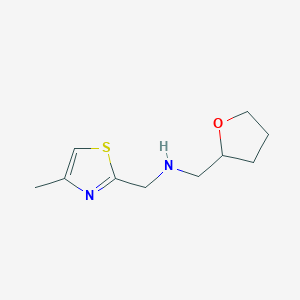 molecular formula C10H16N2OS B2466409 [(4-甲基-1,3-噻唑-2-基)甲基](氧杂环-2-基甲基)胺 CAS No. 886505-44-8