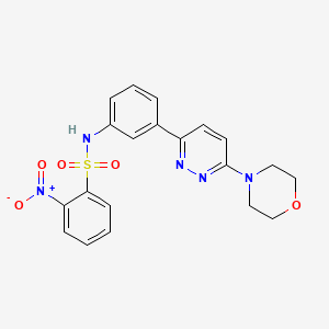 molecular formula C20H19N5O5S B2466424 N-(3-(6-吗啉代嘧啶-3-基)苯基)-2-硝基苯磺酰胺 CAS No. 898446-26-9