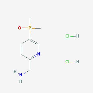 molecular formula C8H15Cl2N2OP B2466436 (5-二甲基磷酰基吡啶-2-基)甲胺;二盐酸 CAS No. 2551117-90-7