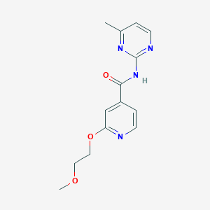 molecular formula C14H16N4O3 B2466437 2-(2-甲氧基乙氧基)-N-(4-甲基嘧啶-2-基)异烟酰胺 CAS No. 2034316-81-7