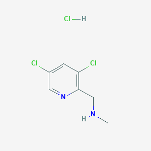 molecular formula C7H9Cl3N2 B2466444 [(3,5-二氯吡啶-2-基)甲基](甲基)胺盐酸盐 CAS No. 2241131-09-7