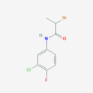 molecular formula C9H8BrClFNO B2466449 2-bromo-N-(3-chloro-4-fluorophenyl)propanamide CAS No. 936819-24-8