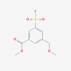 molecular formula C10H11FO5S B2466451 Methyl 3-fluorosulfonyl-5-(methoxymethyl)benzoate CAS No. 2137684-28-5