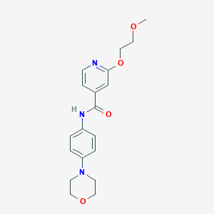 molecular formula C19H23N3O4 B2466455 2-(2-methoxyethoxy)-N-(4-morpholinophenyl)isonicotinamide CAS No. 2034316-99-7