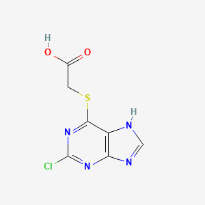 molecular formula C7H5ClN4O2S B2466458 2-((2-chloro-9H-purin-6-yl)thio)acetic acid CAS No. 929813-38-7