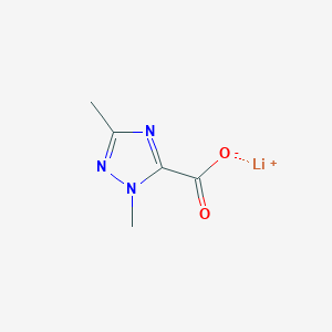 molecular formula C5H6LiN3O2 B2466463 Lithium 1,3-dimethyl-1H-1,2,4-triazole-5-carboxylate CAS No. 2219373-53-0