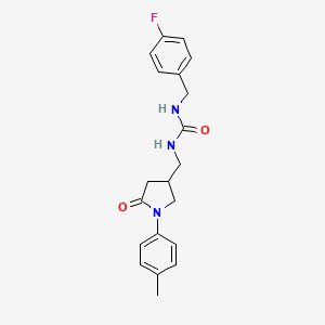 1-(4-Fluorobenzyl)-3-((5-oxo-1-(p-tolyl)pyrrolidin-3-yl)methyl)urea