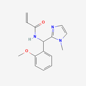 B2466474 N-[(2-Methoxyphenyl)-(1-methylimidazol-2-yl)methyl]prop-2-enamide CAS No. 2411248-26-3