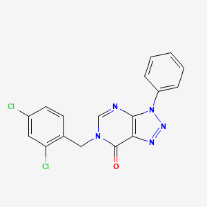 B2466476 6-[(2,4-Dichlorophenyl)methyl]-3-phenyltriazolo[4,5-d]pyrimidin-7-one CAS No. 892479-50-4