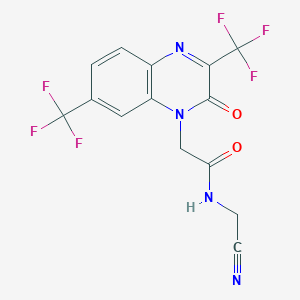 B2466477 N-(Cyanomethyl)-2-[2-oxo-3,7-bis(trifluoromethyl)quinoxalin-1-yl]acetamide CAS No. 2186072-28-4