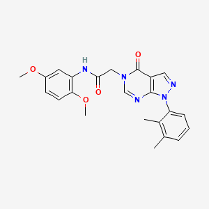 molecular formula C23H23N5O4 B2466483 N-(2,5-二甲氧基苯基)-2-(1-(2,3-二甲基苯基)-4-氧代-1H-吡唑并[3,4-d]嘧啶-5(4H)-基)乙酰胺 CAS No. 895023-12-8