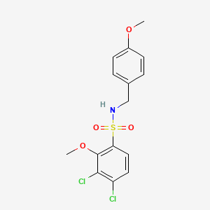 B2466485 3,4-dichloro-2-methoxy-N-(4-methoxybenzyl)benzenesulfonamide CAS No. 667892-56-0