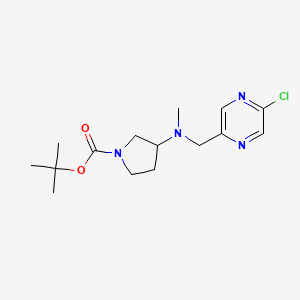 molecular formula C15H23ClN4O2 B2466498 叔丁基 3-[(5-氯吡嗪-2-基)甲基-甲基氨基]吡咯烷-1-羧酸酯 CAS No. 2402830-52-6