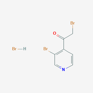B2466513 2-Bromo-1-(3-bromopyridin-4-yl)ethanone hydrobromide CAS No. 1187669-54-0
